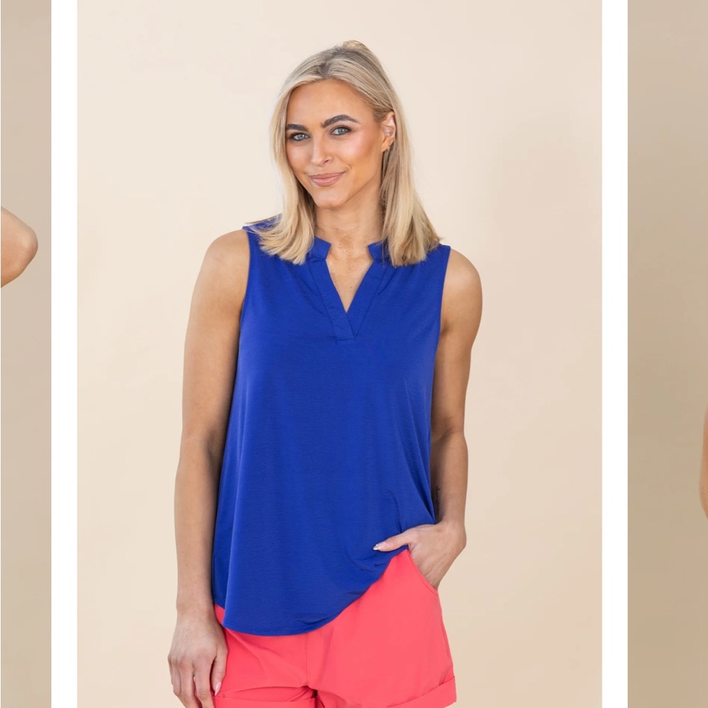 Vibrant blue Sleeveless Tank Top